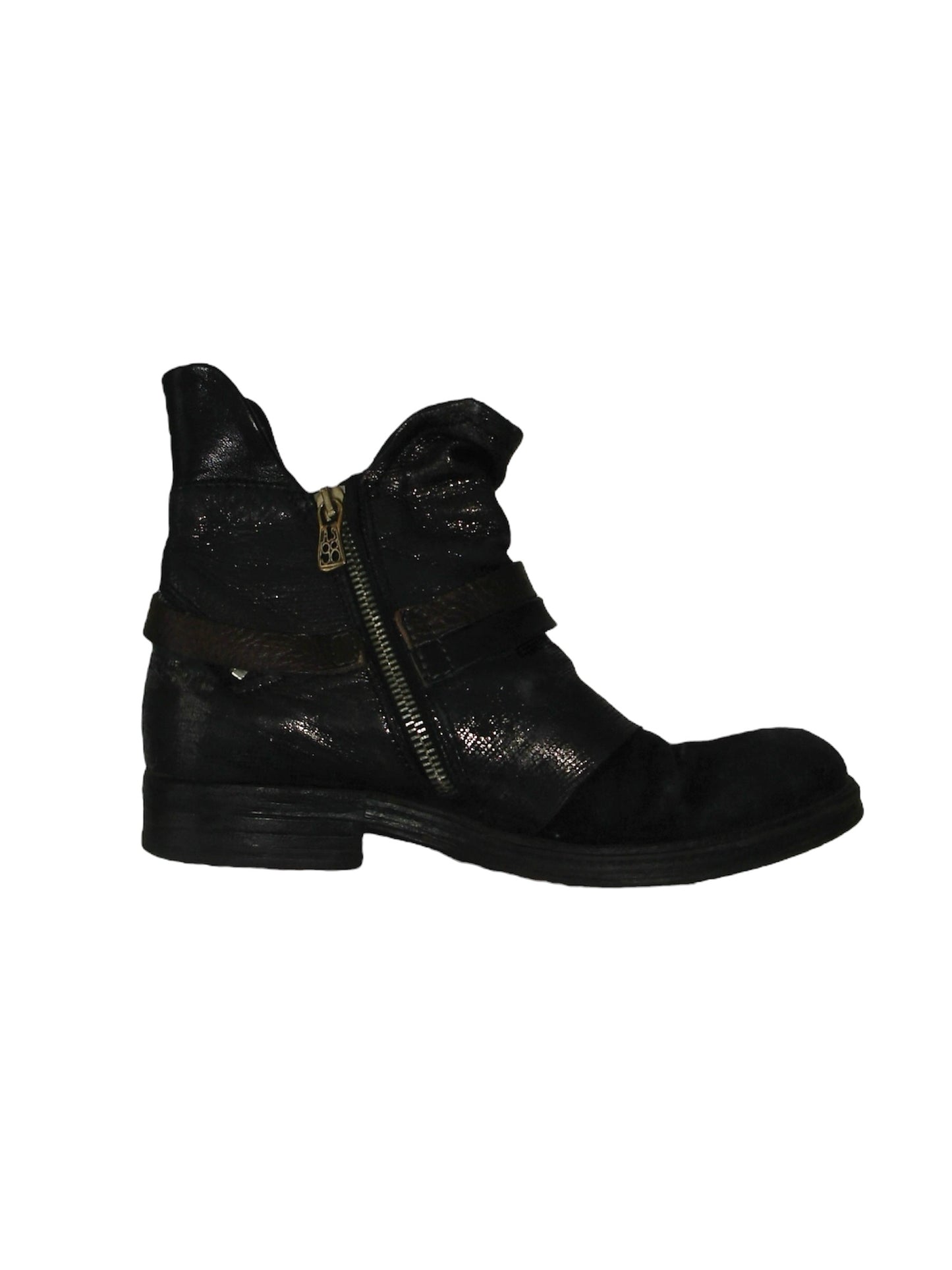 AS98 REFLECT LEATHER BELTED BOOTS