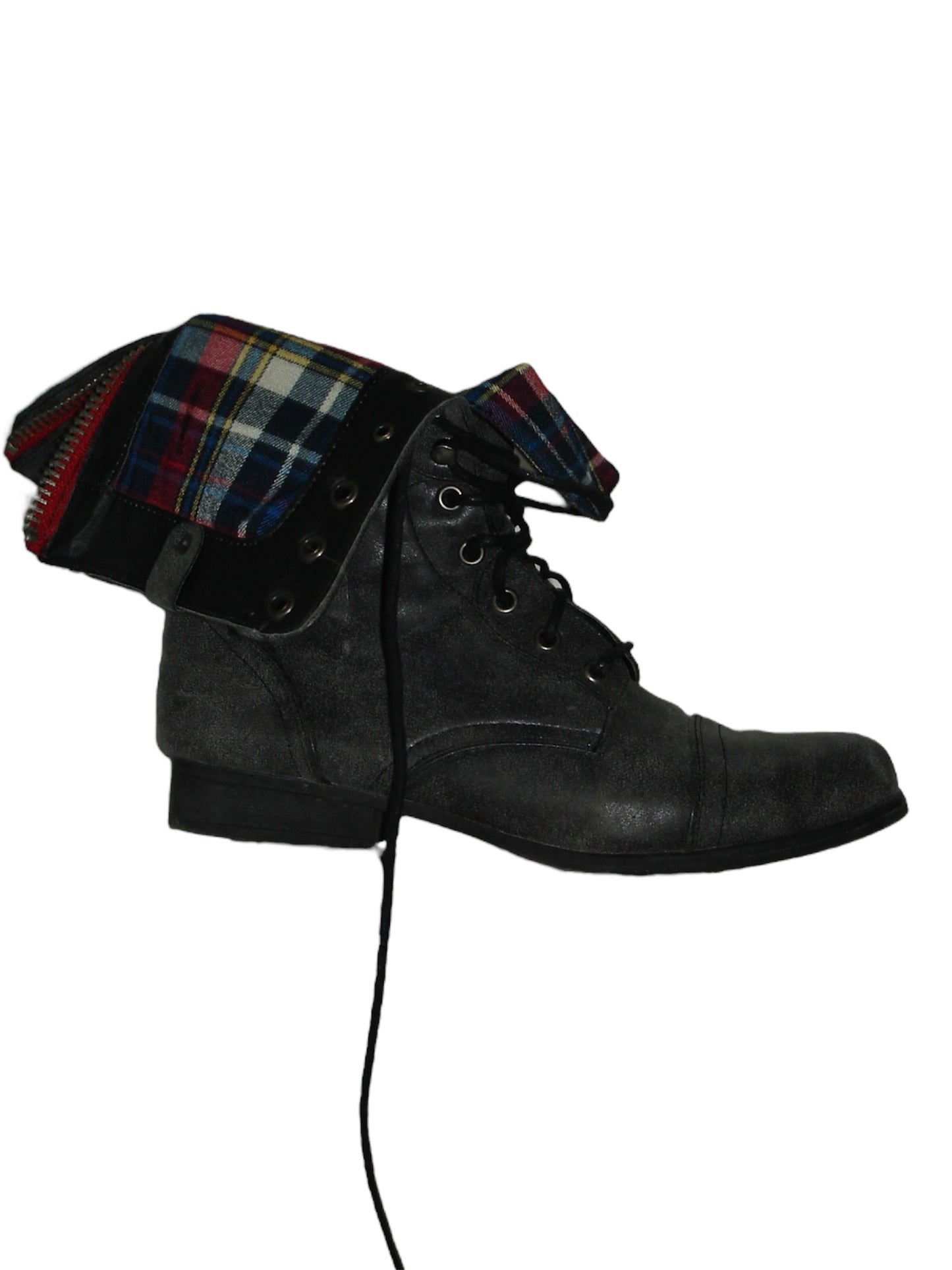 MADDEN GIRL REVERSIBLE TARTAN BOOTS