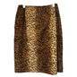 LEOPARD FAUX FUR PENCIL SKIRT