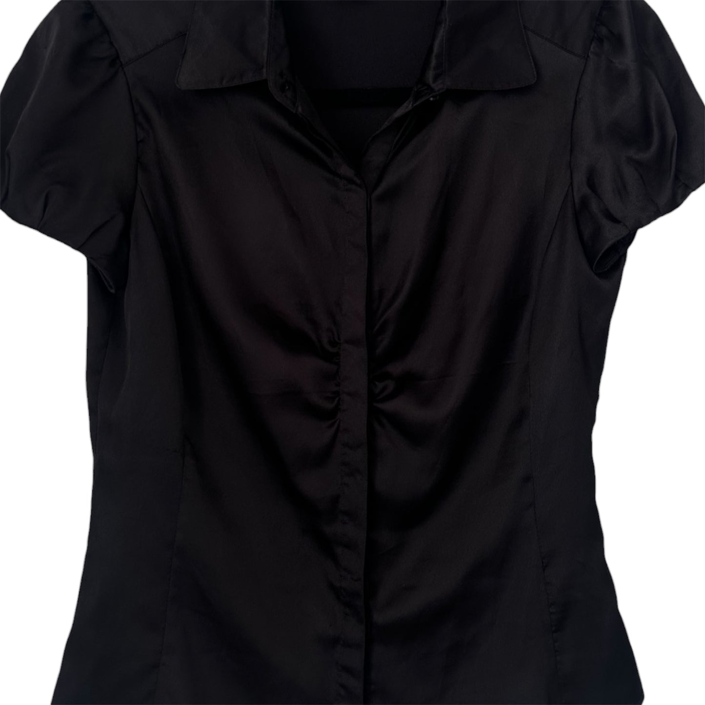 BLACK SATIN BLOUSE