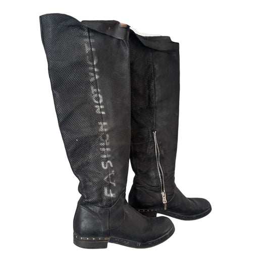 AS98 FASHION NOT VICTIM LEATHER BOOTS