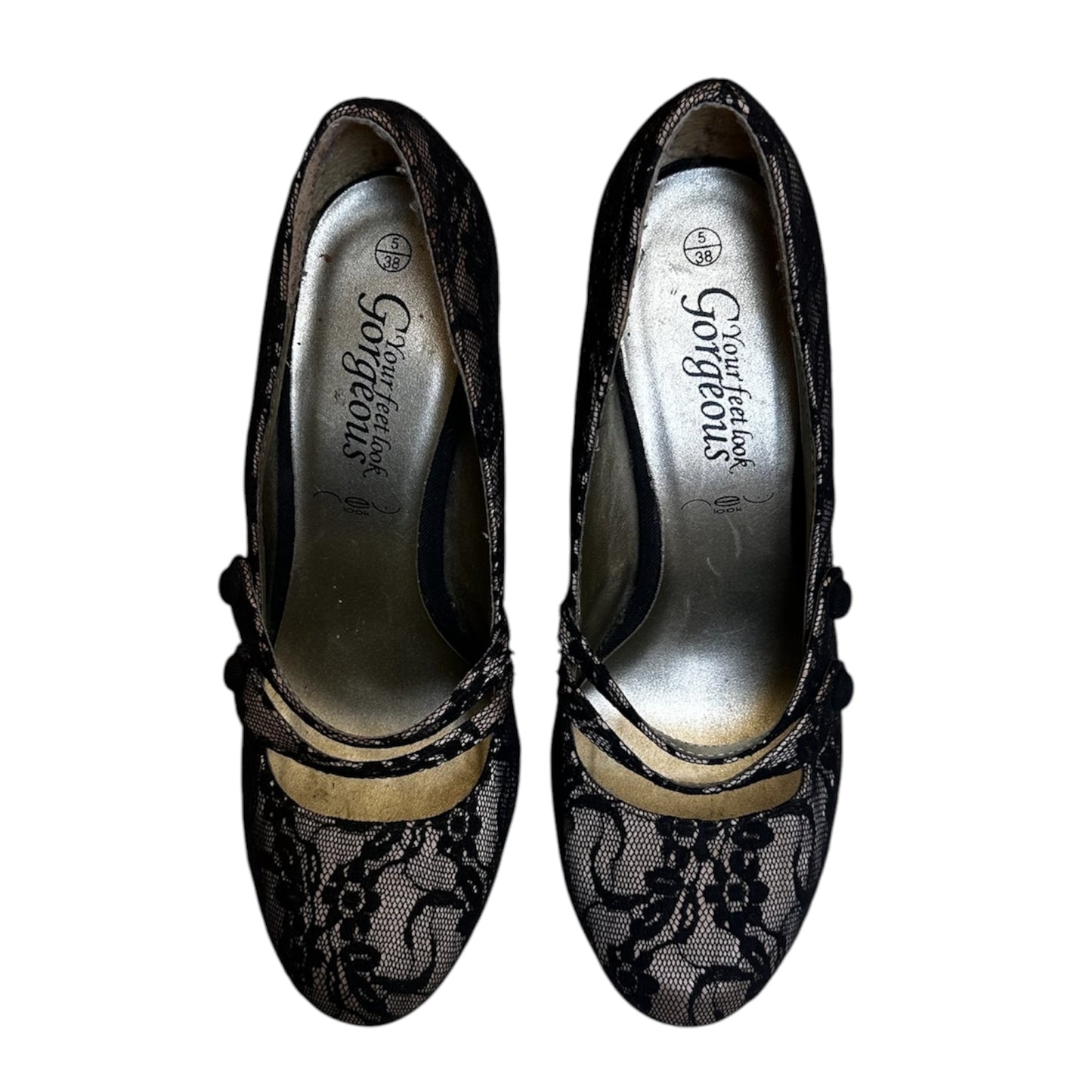 LACE 50s STYLE PIN UP HEELS