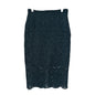 DARK GREEN LACE PENCIL SKIRT