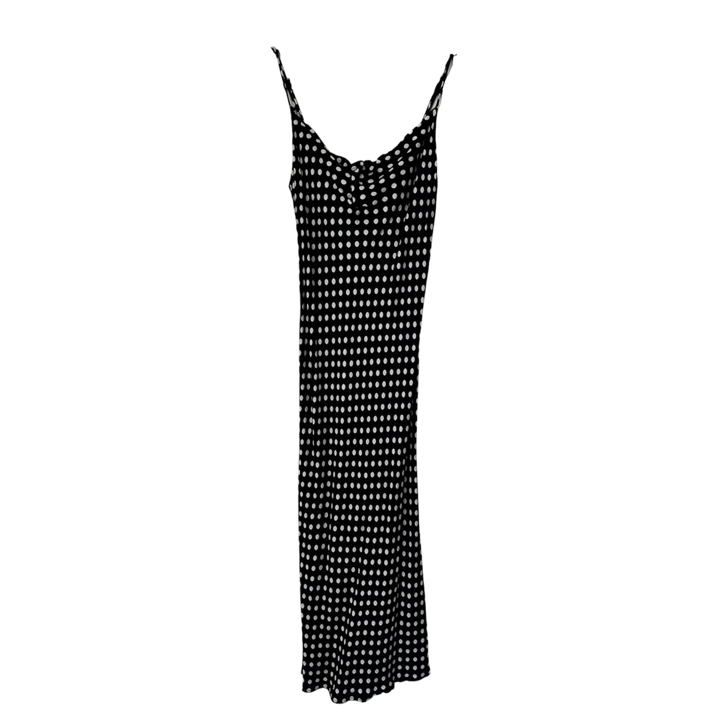 POLKA DOT LONG SATIN DRESS