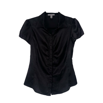 BLACK SATIN BLOUSE
