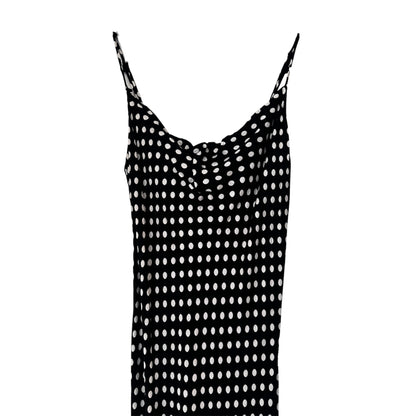 POLKA DOT LONG SATIN DRESS