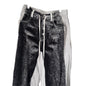 MM6 MAISON MARGIELA PRINTED BLACK AND WHITE DENIM JEANS