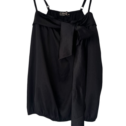 RINASCIMENTO BLACK SATIN TOP