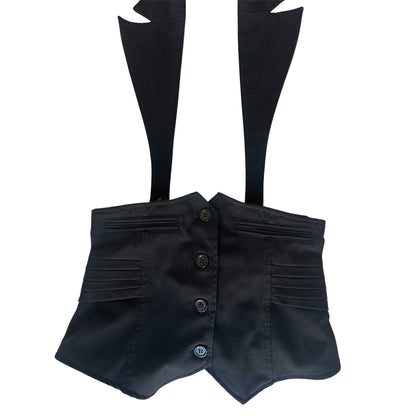 BLACK BELT CORSET JACKET TOP