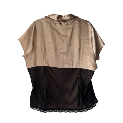 ROMANTIC SATIN & LACE SHIRT