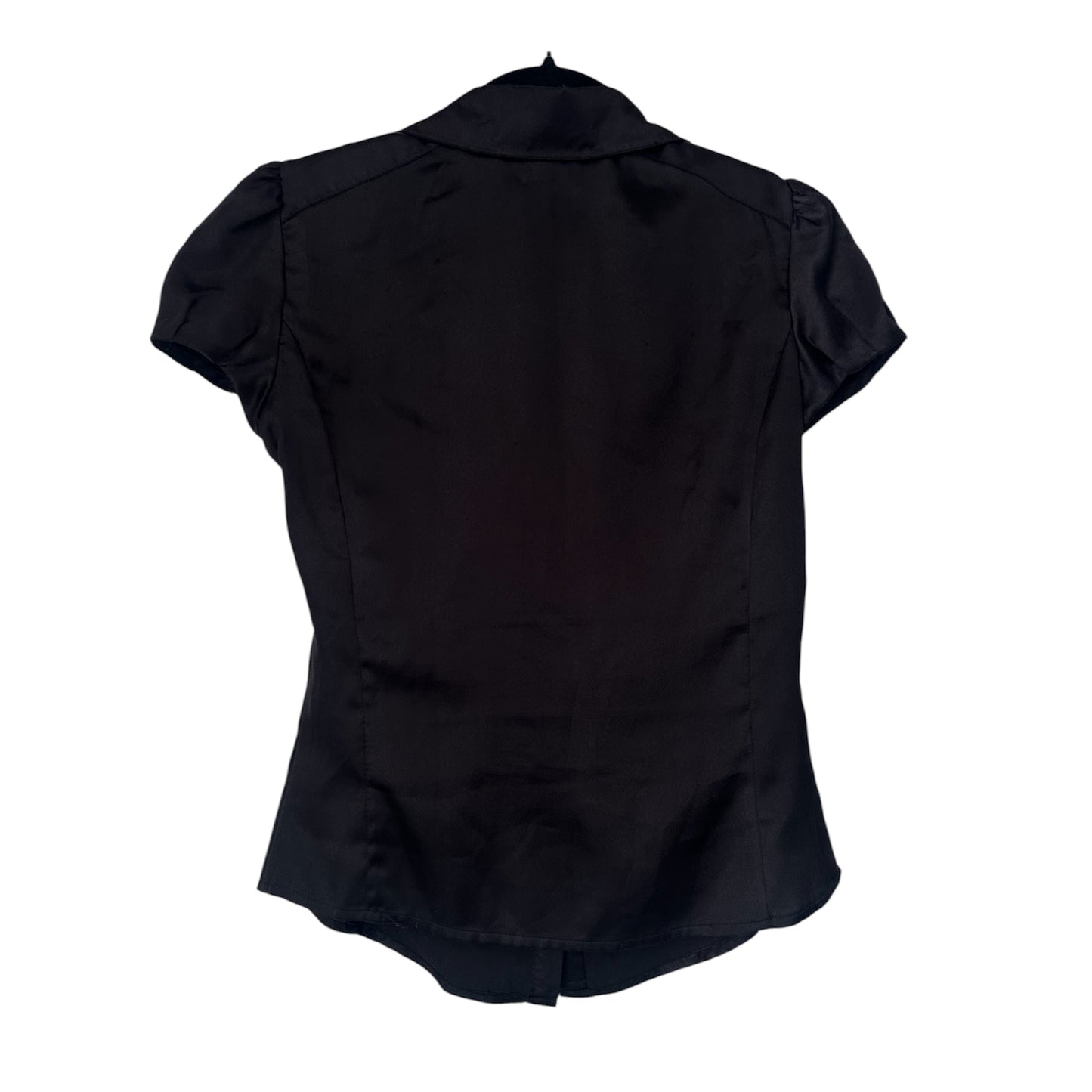BLACK SATIN BLOUSE