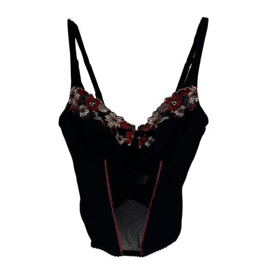 VINTAGE MESH AND EMBROIDERY CORSET TOP
