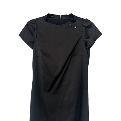 GRIFONI SATIN DOLL BLACK DRESS