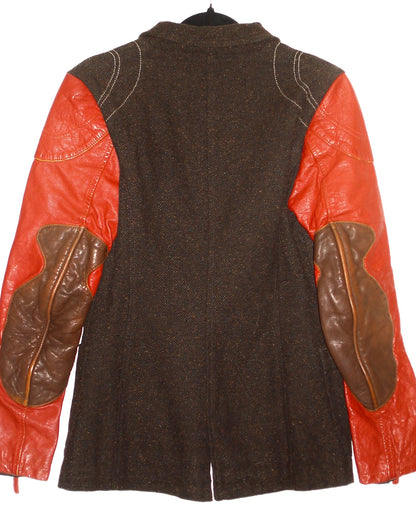 RA-RE RAG RECYCLE TWEED/LEATHER VEST