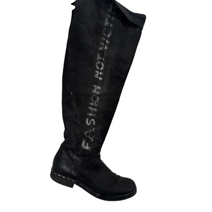 AS98 FASHION NOT VICTIM LEATHER BOOTS