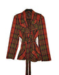ROBERT LOUIS VINTAGE BELTED TARTAN BLAZER