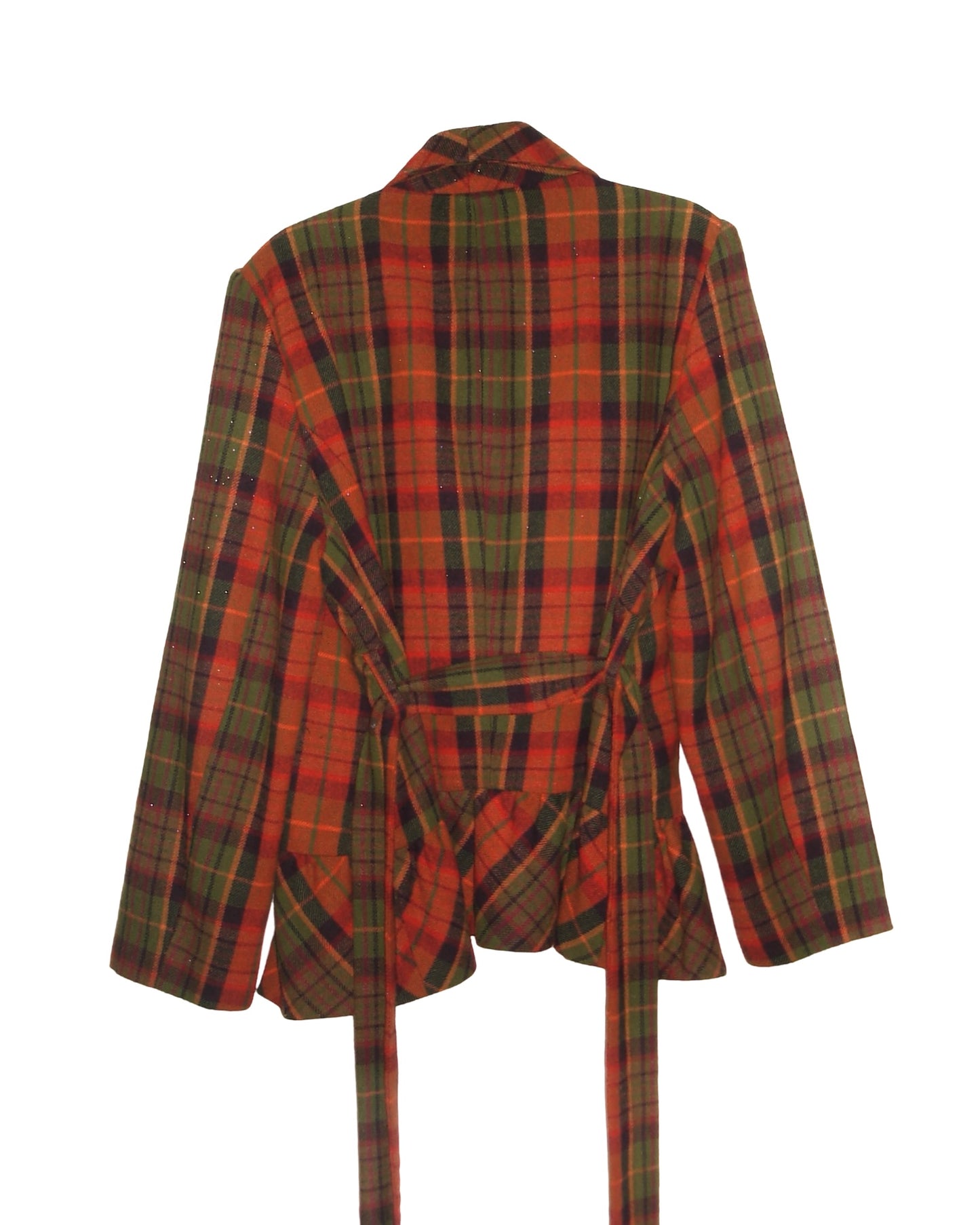 ROBERT LOUIS VINTAGE BELTED TARTAN BLAZER