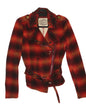 REPLAY SHORT BELTED TARTAN JACKET