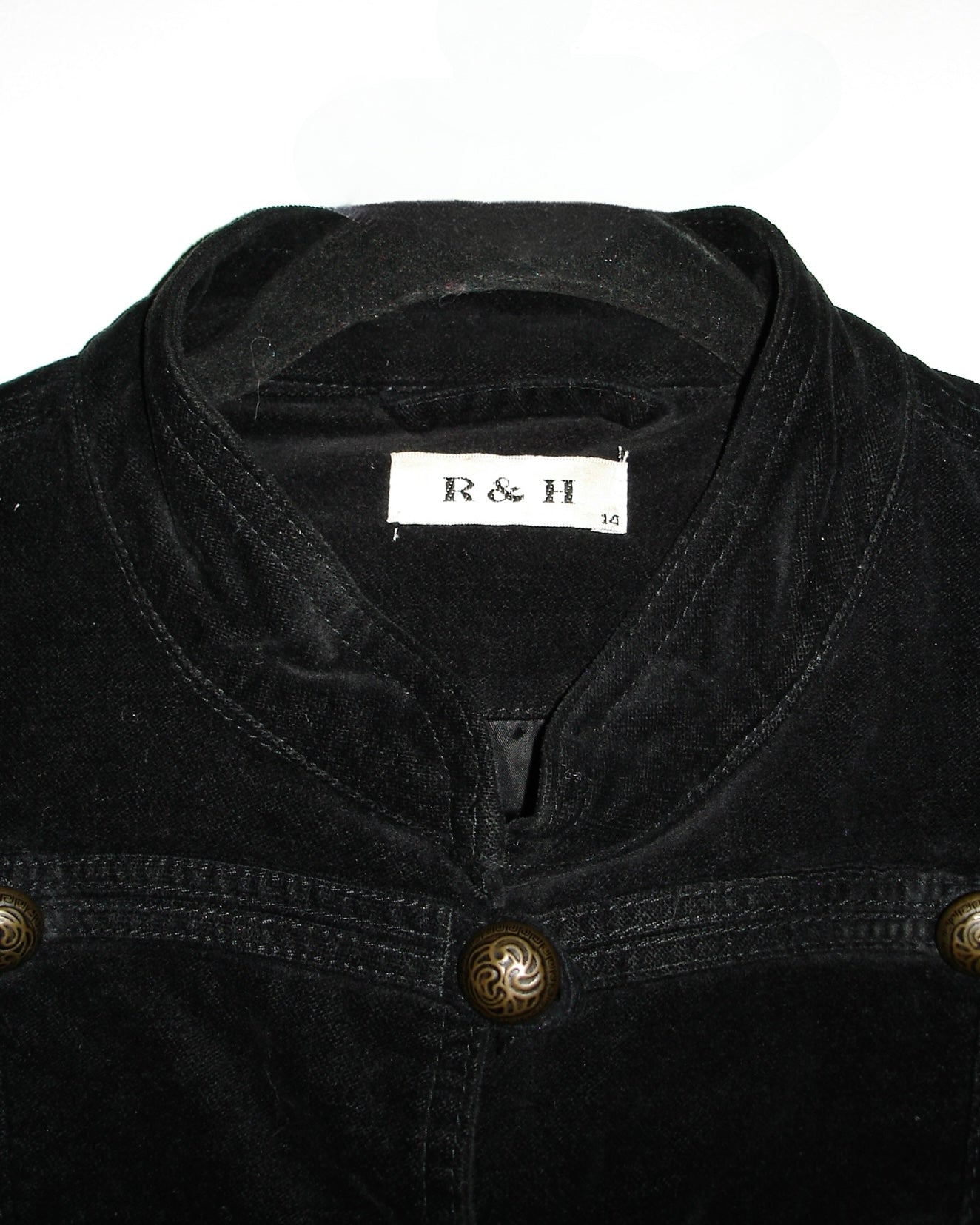 VELVET LONG MILITARY STYLE COAT