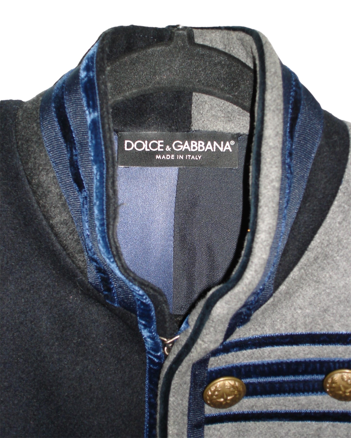 DOLCE & GABBANA FALL 2017 READY TO WEAR ASYMMETRICAL MILITARY JACKET
