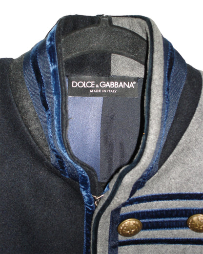 DOLCE & GABBANA FALL 2017 READY TO WEAR ASYMMETRICAL MILITARY JACKET
