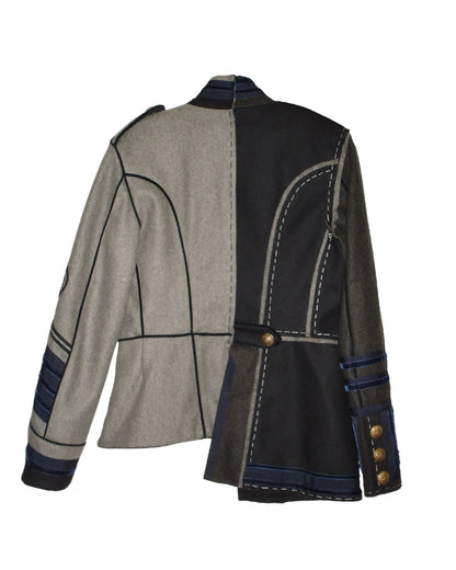 DOLCE & GABBANA FALL 2017 READY TO WEAR ASYMMETRICAL MILITARY JACKET