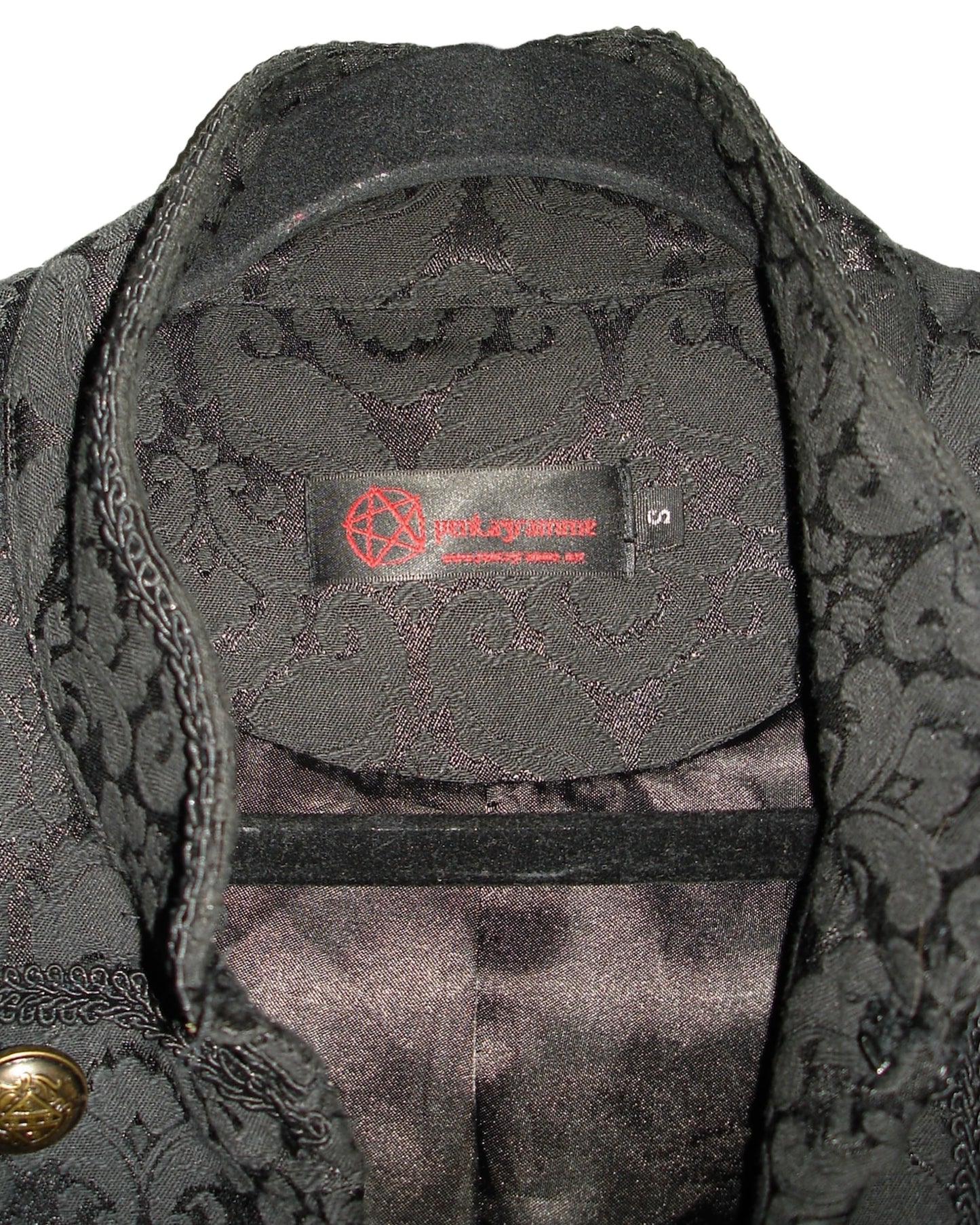 PENTAGRAMME EMBROIDERED GOTHIC COAT