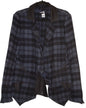 MARITHE FRANCOIS GIRBAUD BLUE ASYMMETRICAL TARTAN BLAZER