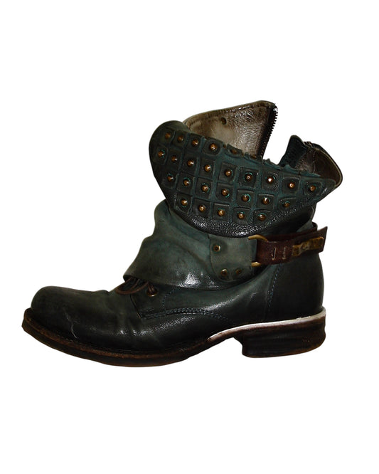 AS98 BELTED LEATHER BOOTS