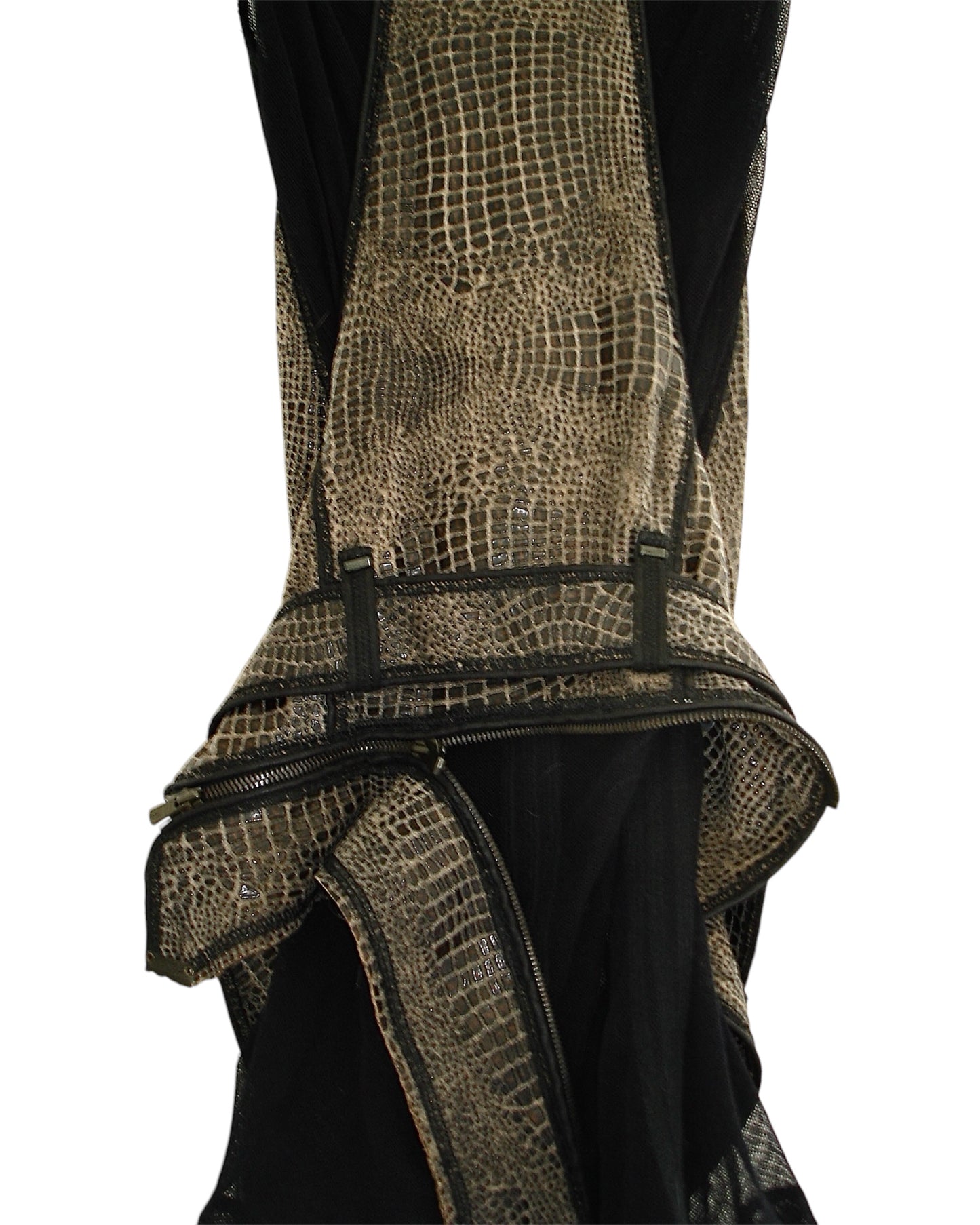 BEATE HEYMANN STREET COUTURE CROCODILE EFFECT BELTED TOP/DRESS