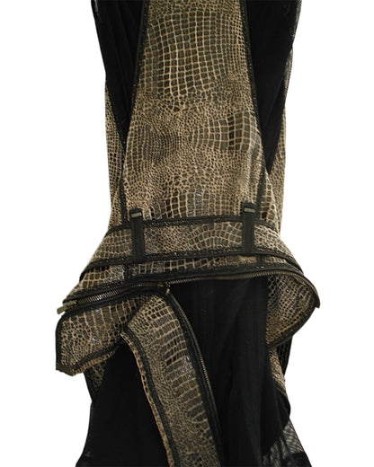 BEATE HEYMANN STREET COUTURE CROCODILE EFFECT BELTED TOP/DRESS