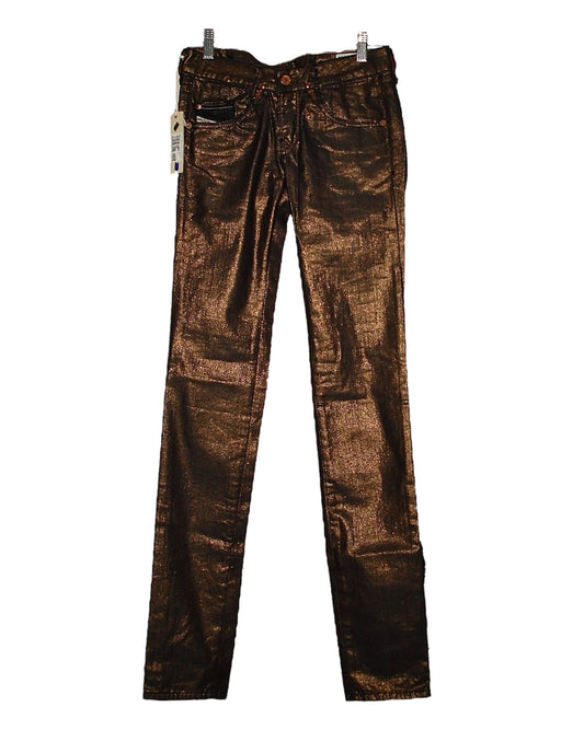 DIESEL SKINNY BRONZE JEANS