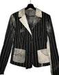 PIANURA STUDIO ASYMMETRICAL STRIPED AND STUDDED BLAZER