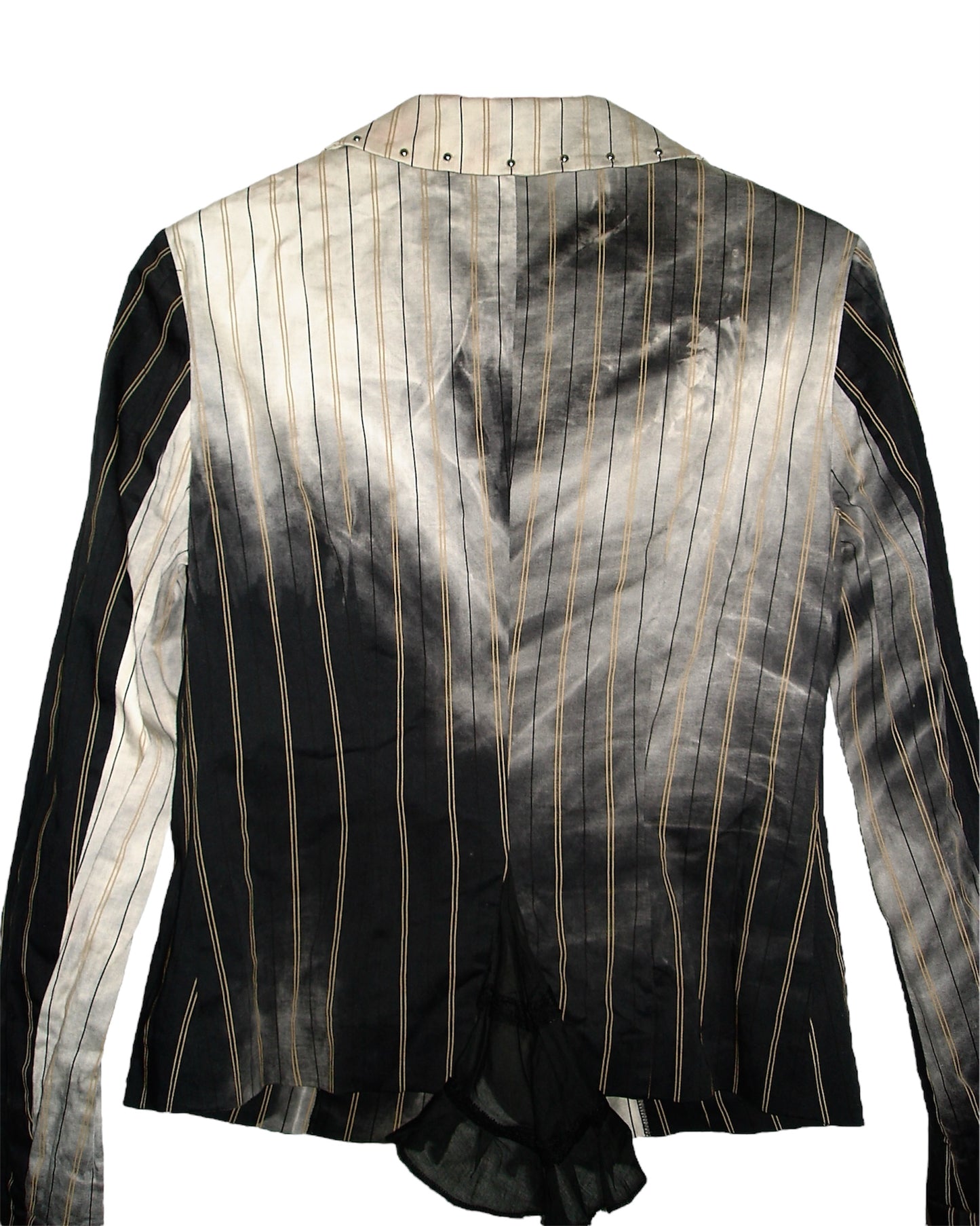 PIANURA STUDIO ASYMMETRICAL STRIPED AND STUDDED BLAZER