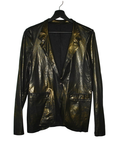 LEATHERETTE BRONZE EFFECT BLAZER