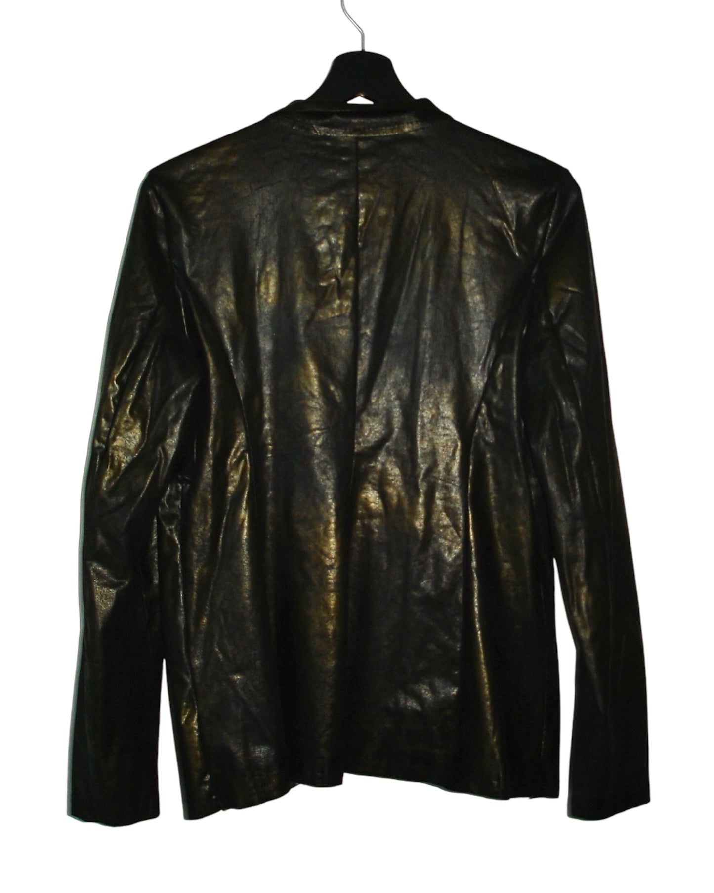 LEATHERETTE BRONZE EFFECT BLAZER
