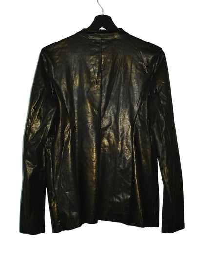 LEATHERETTE BRONZE EFFECT BLAZER