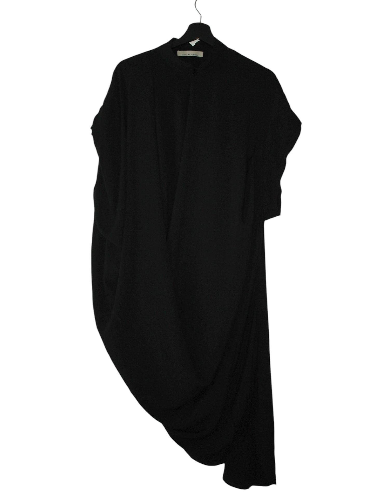 LIVIANA CONTI DRAPED ASYMMETRICAL DRESS