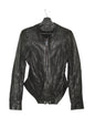 M SOUITDS STRUCTURED LEATHER SKINNY JACKET