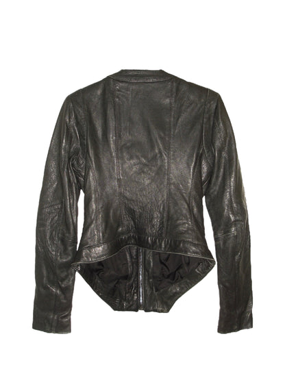 M SOUITDS STRUCTURED LEATHER SKINNY JACKET