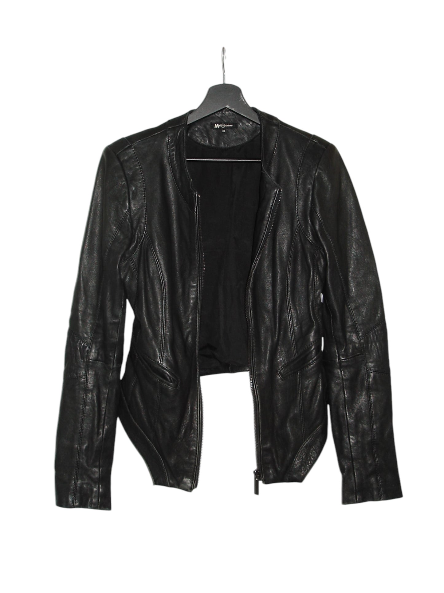 M SOUITDS STRUCTURED LEATHER SKINNY JACKET