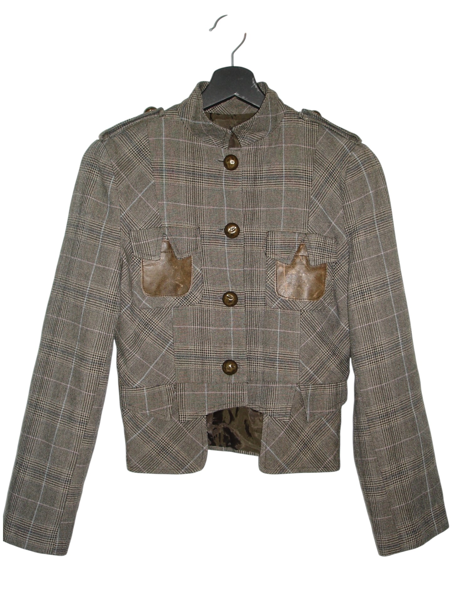 VINTAGE TARTAN MILITARY JACKET