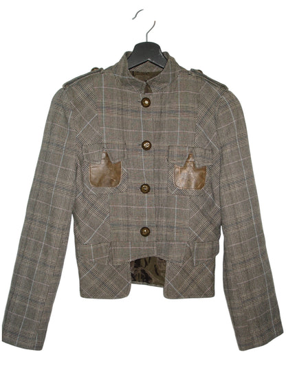 VINTAGE TARTAN MILITARY JACKET