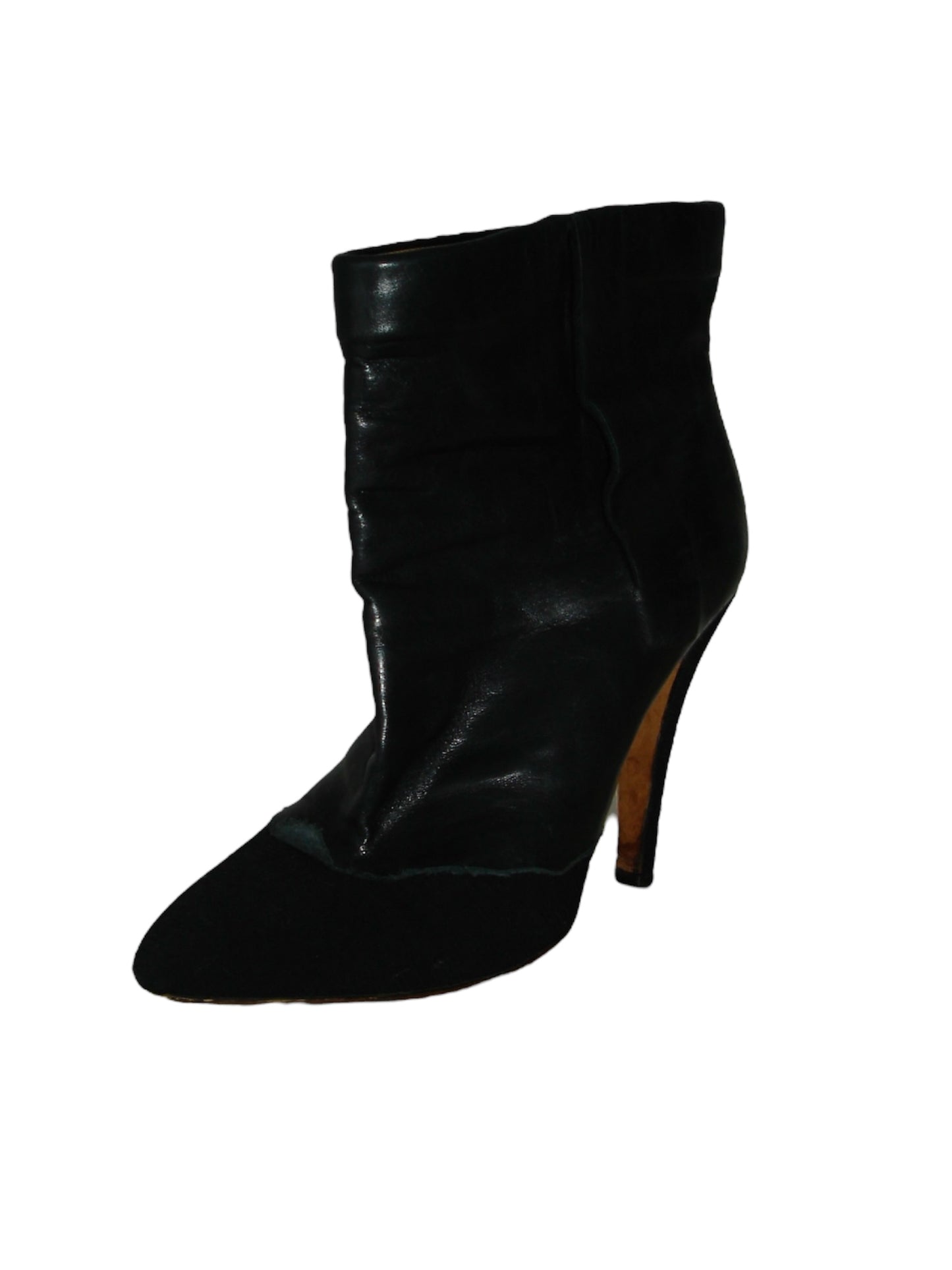 MAISON MARGIELA TORN LEATHER HEELS BOOTS
