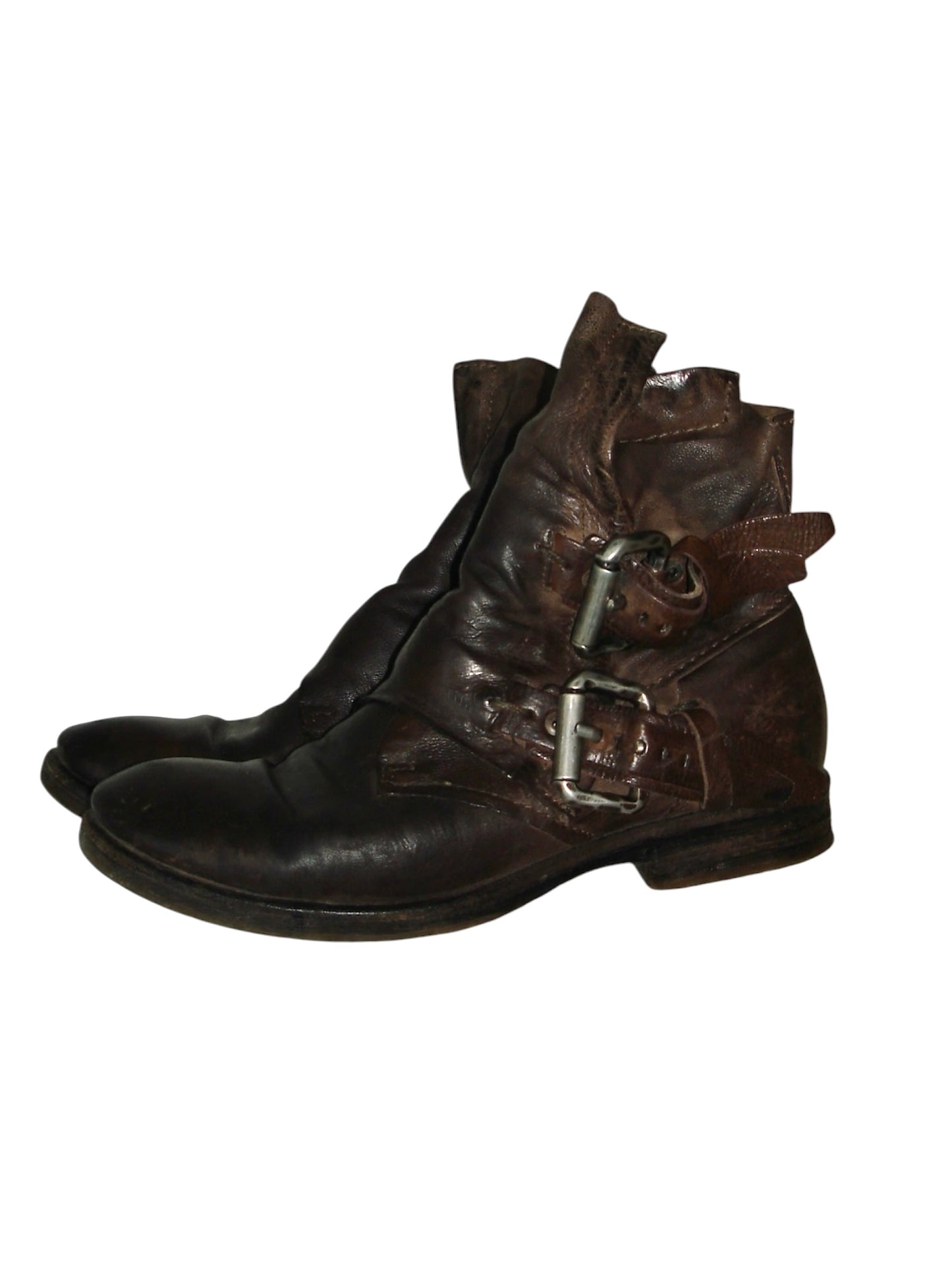 AS98 LEATHER BELTED BOOTS