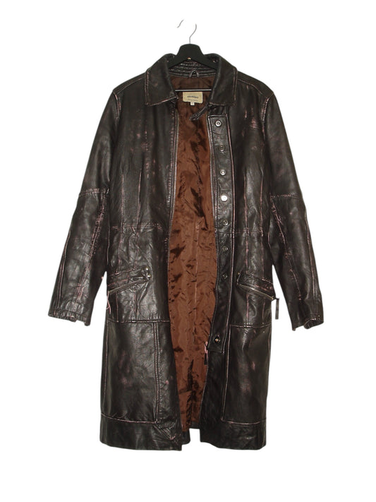 CONBIPEL LONG PINK WASHED LEATHER COAT