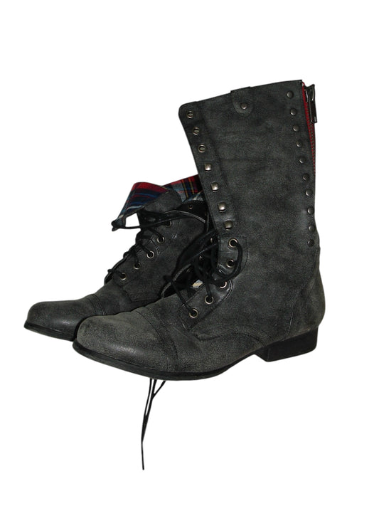 MADDEN GIRL REVERSIBLE TARTAN BOOTS