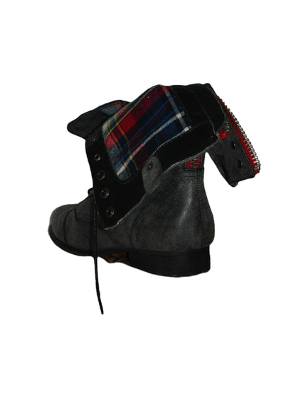 MADDEN GIRL REVERSIBLE TARTAN BOOTS