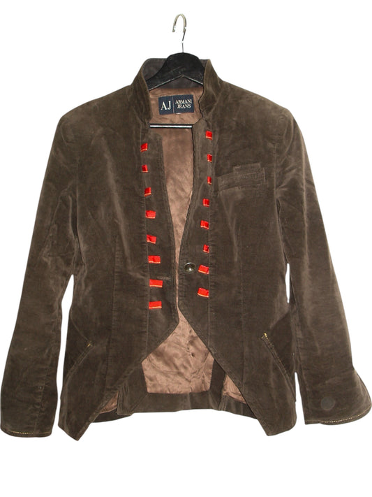 ARMANI JEANS VELVET MILITARY JACKET