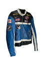 MAAKSON VINTAGE RACING BIKER LEATHER JACKET